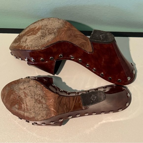 Donald J Pliner Couture Tortoise Shell Patent Leather Heels Platform 8.5M - Picture 6 of 8